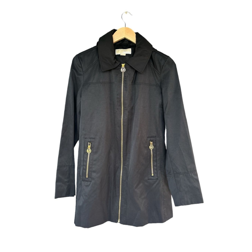 Michael Kors New with Tags Women’s Long Hooded Full Zipper Raincoat Size Small